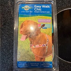 PetSafe Easy Walk Chic Designer Harness & Leash - Multicolor Donut Pattern